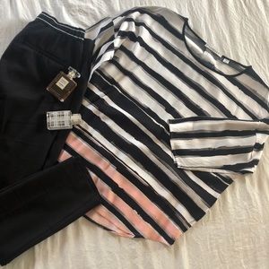 TRENERY OMBRÉ STRIPED BLOUSE